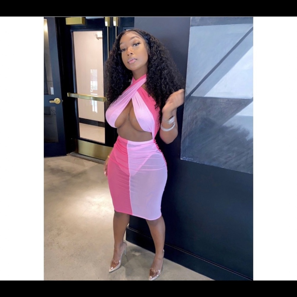Two shaded pink dress